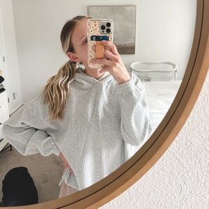 Aerie ribbed pullover hoodie